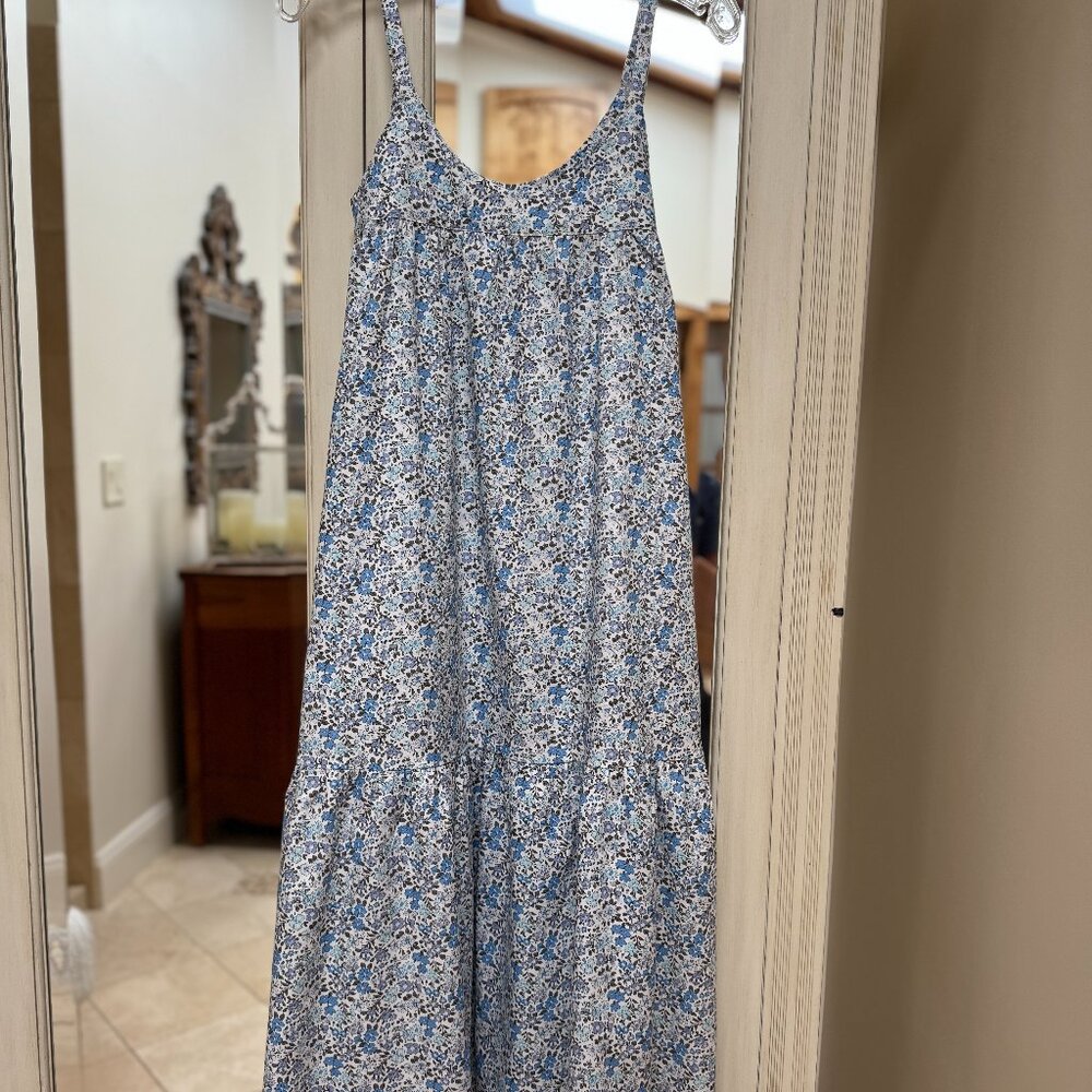 Petite Plume Women's Twill Chole Nightgown in Fleur D'Azur